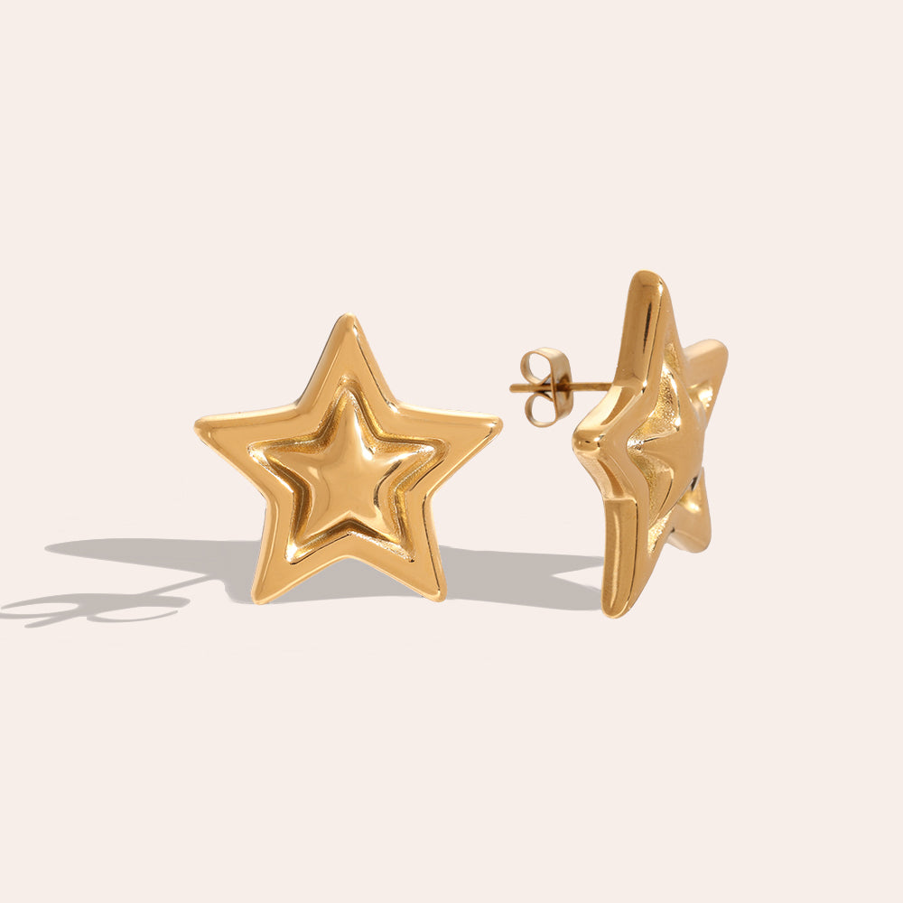 Ohrstecker Stern – Gold