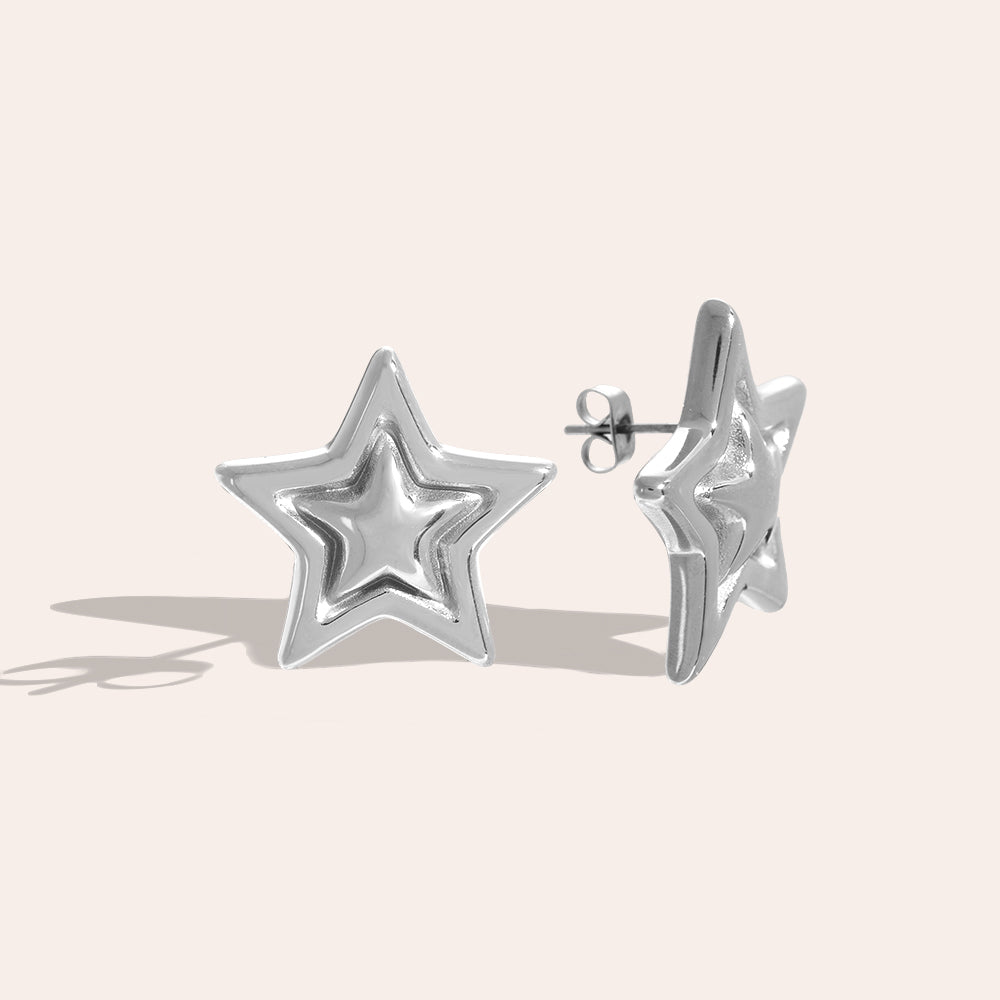 Ohrstecker Stern – Silber