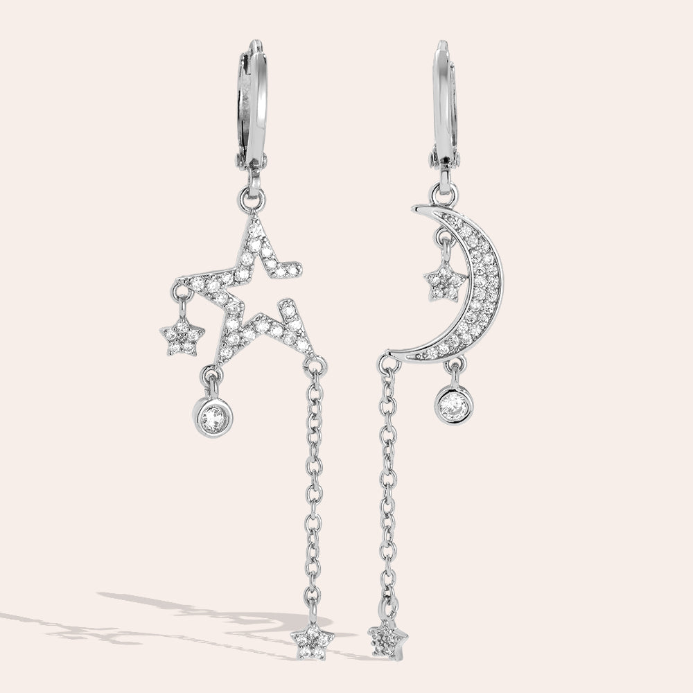 Creolen Mond & Stern – Silber