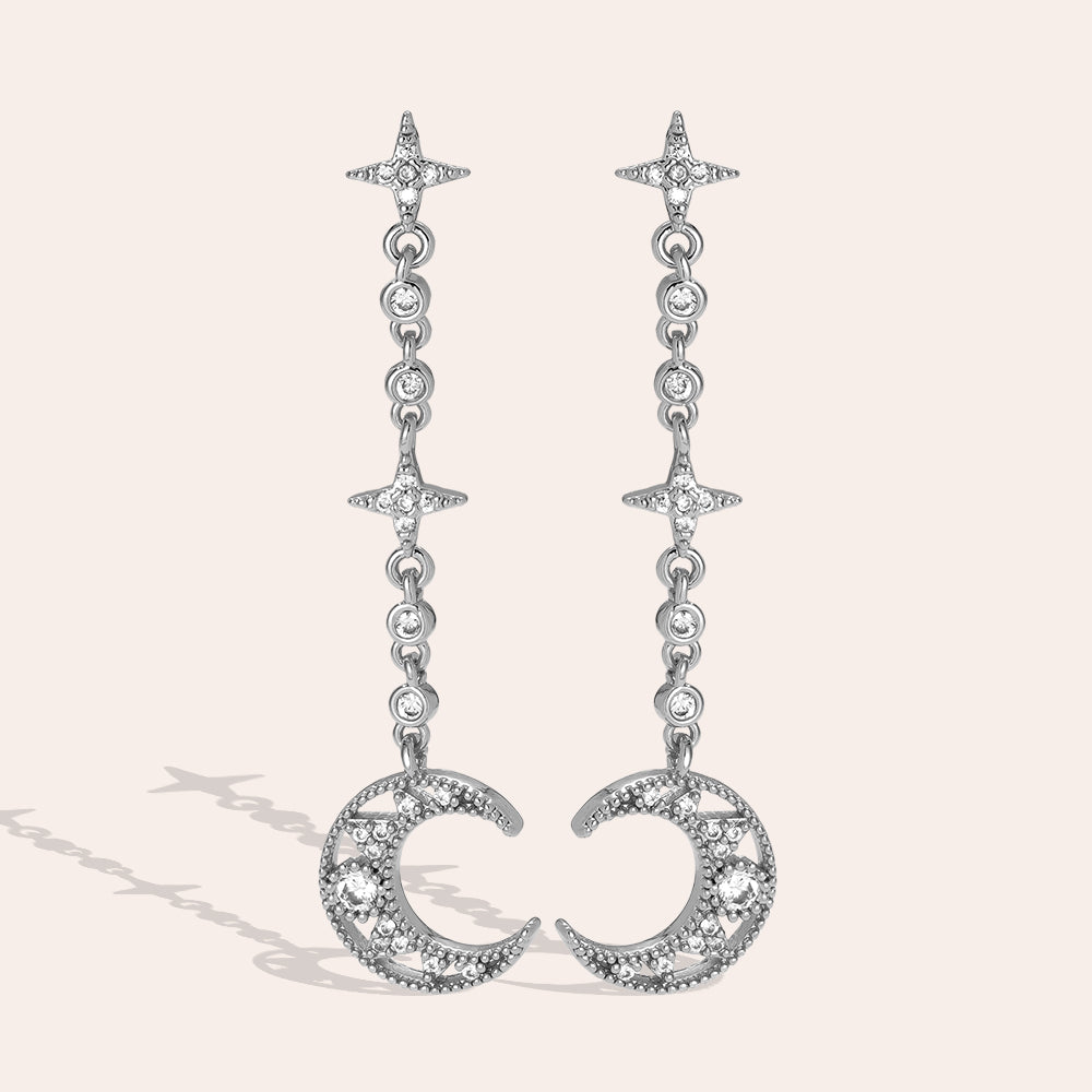 Ohrstecker Mond & Stern – Silber