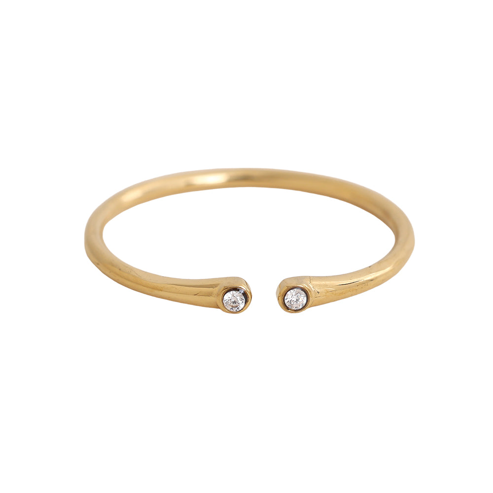 Ring Zirkonia Offen – Gold