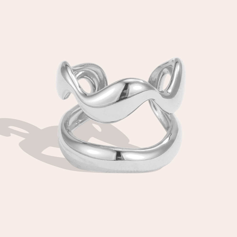 Ring Welle – Silber