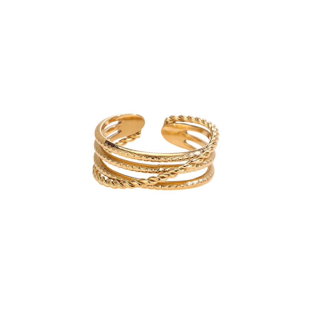 Ring Dreireihig – Gold