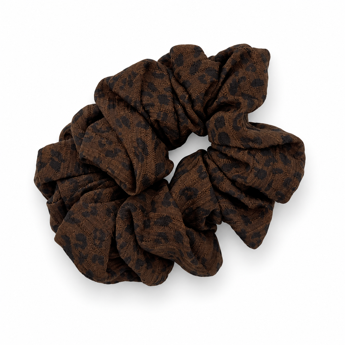 Scrunchie mit Leopardenmuster in Dunkelbraun