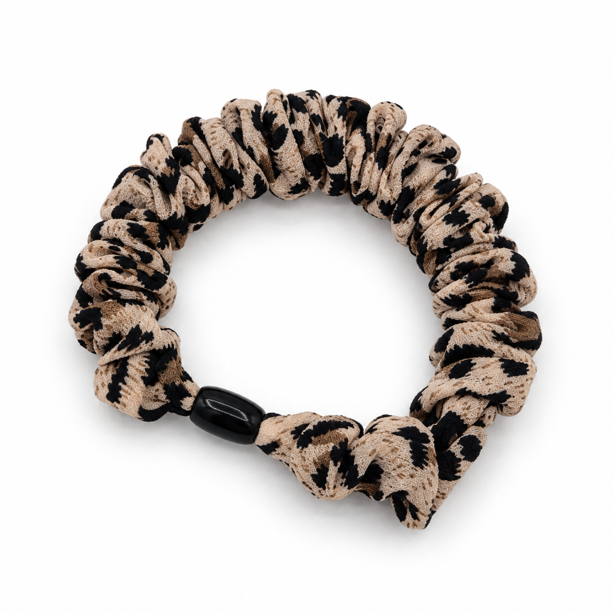 Schmaler Scrunchie Leo Beige