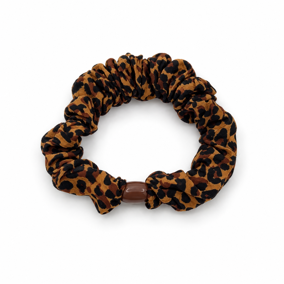 Schmaler Scrunchie Leo Cognac