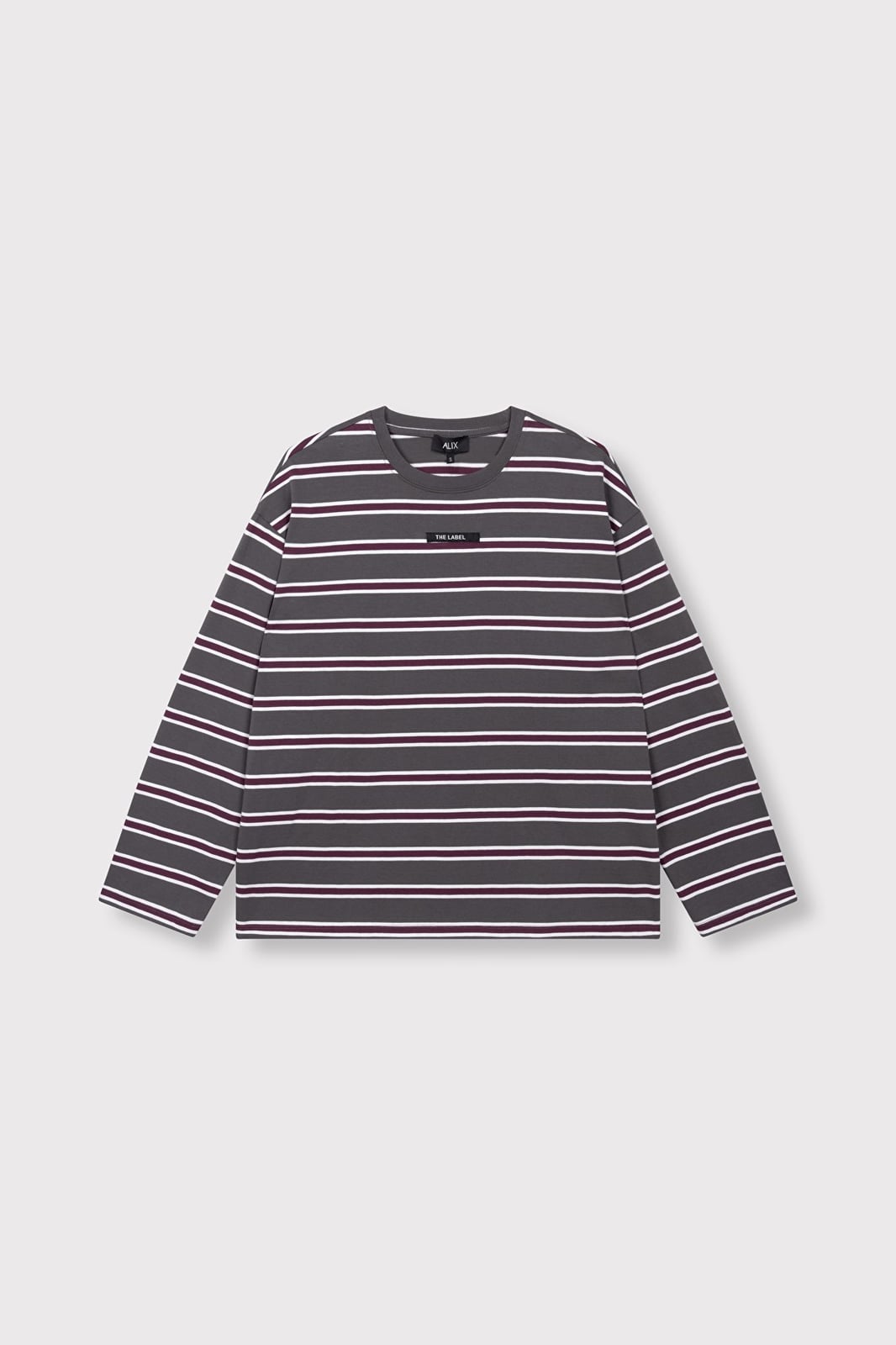 ALIX The Label Stripe Longsleeve T-Shirt – Anthrazit – Ansicht 3