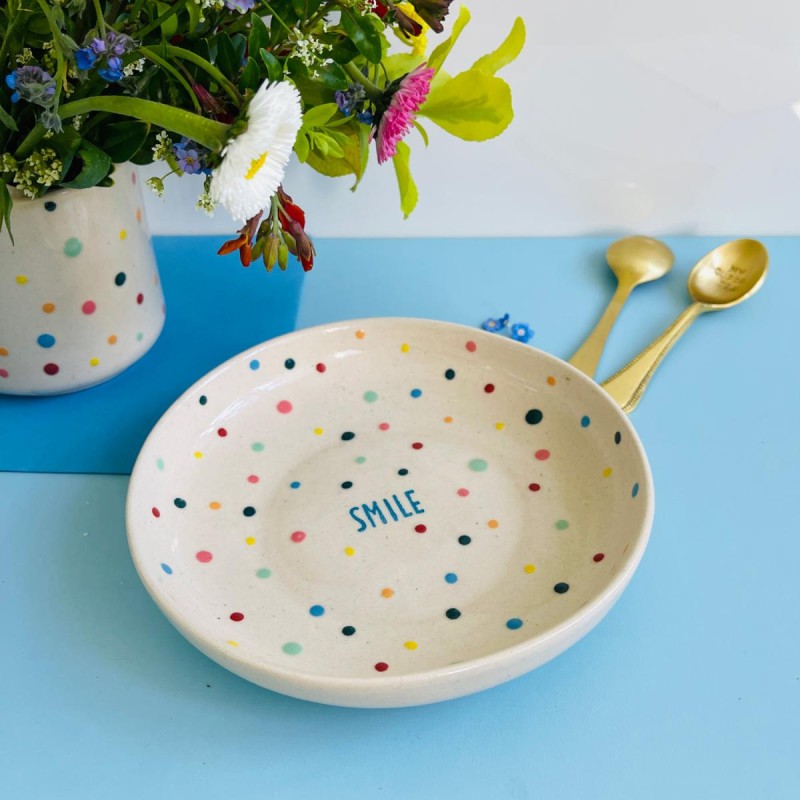 Teller Keramik Smile dots. Noi