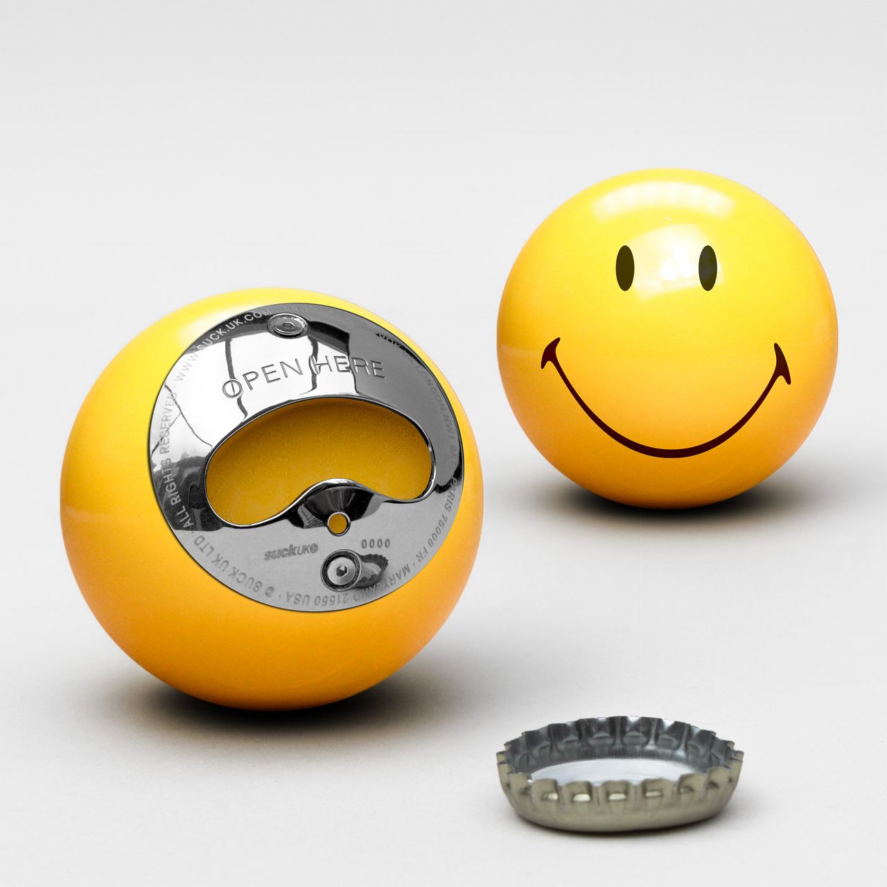 Flaschenöffner Smiley Billardkugel