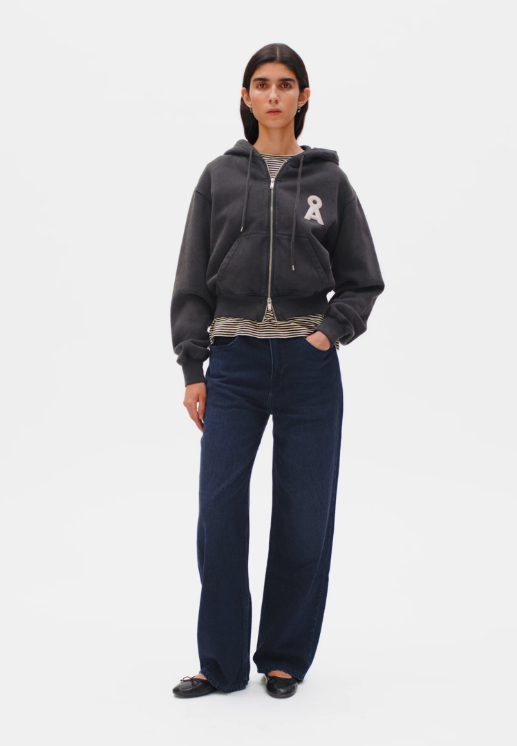 CROPPED ZIP-SWEATSHIRT