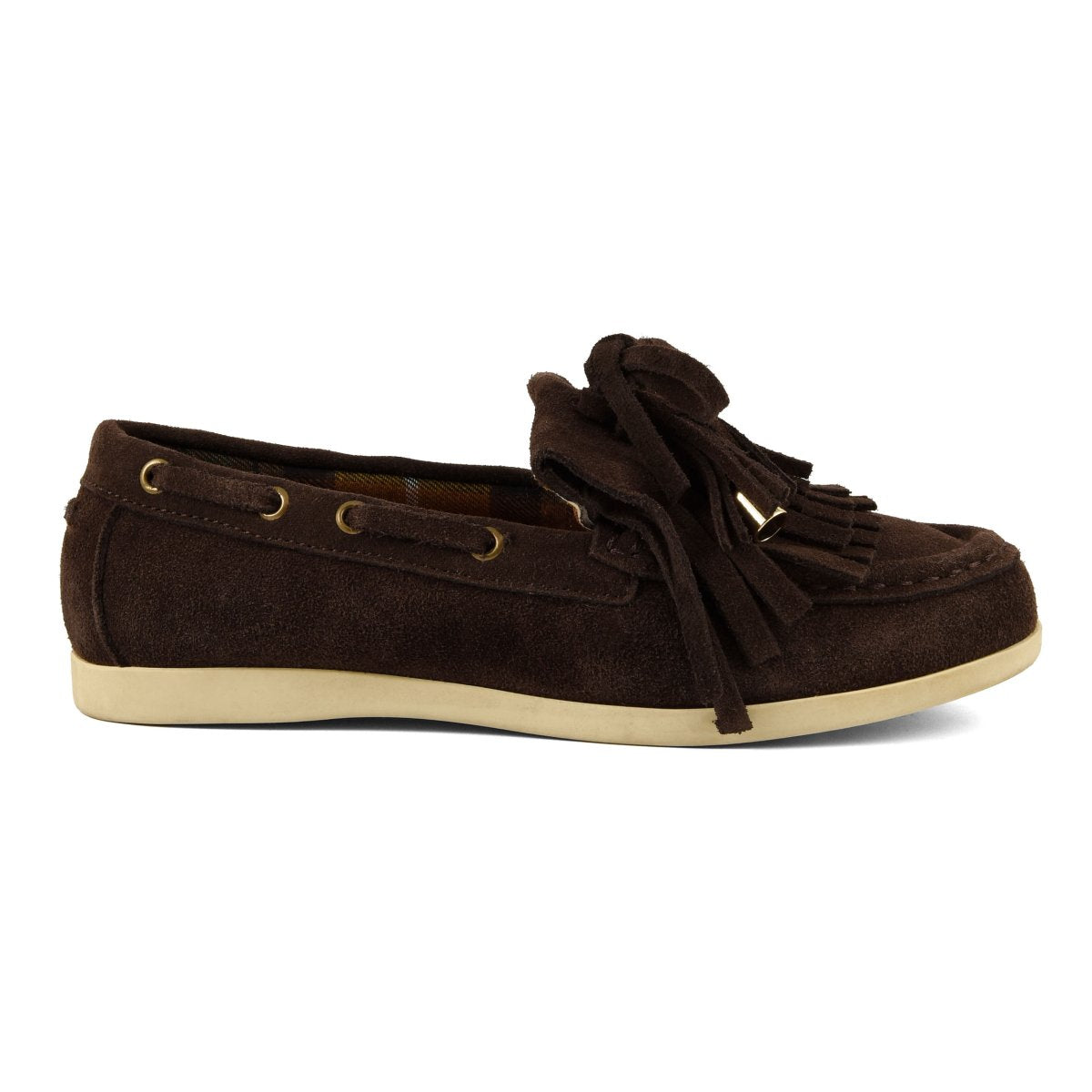 Colors of California YUCCA – Veloursleder-Loafer mit Fransen – 
